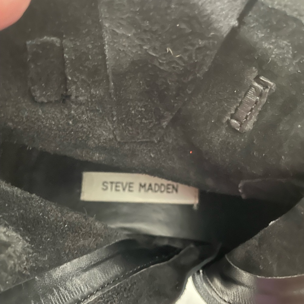 Steve Madden Women's Black Suede Ankle Boots Sz 9 - Picture 3 of 10